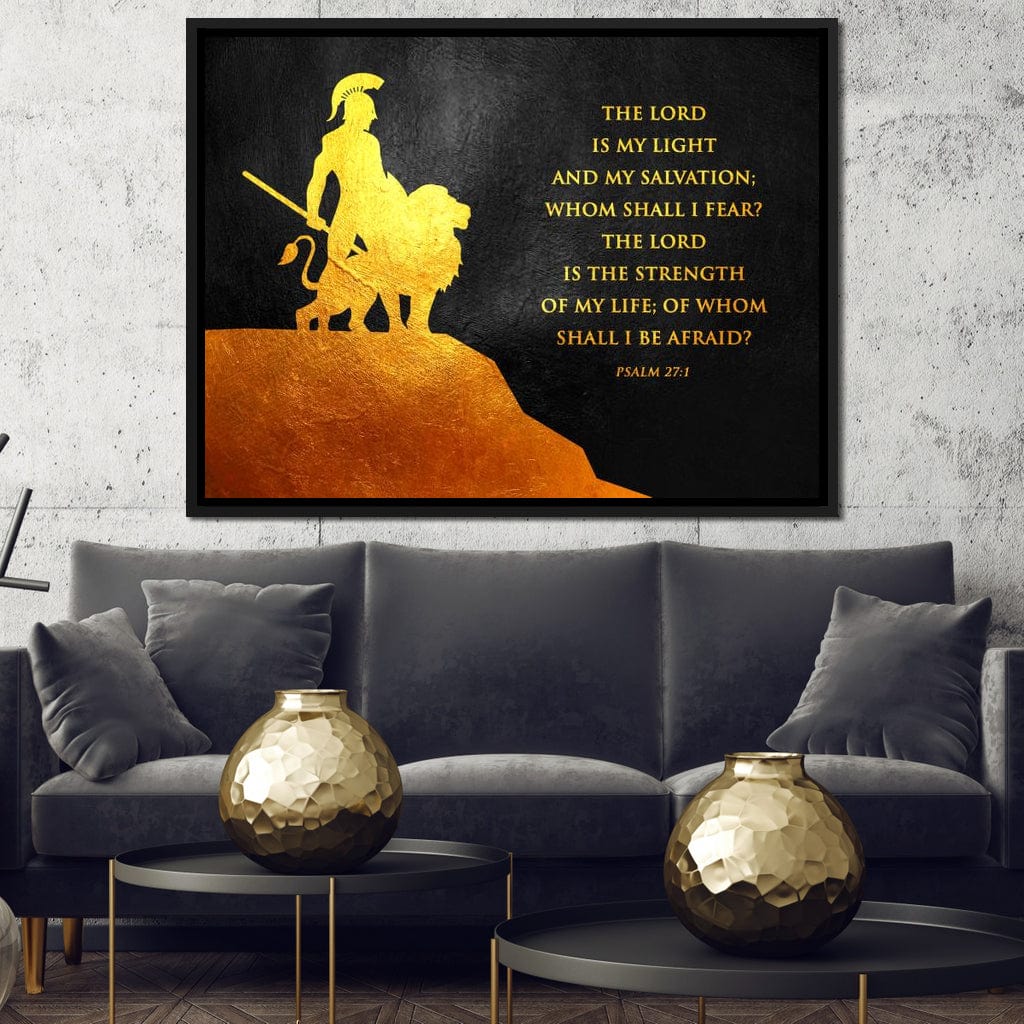 Psalm 27:1 Canvas Wall Art