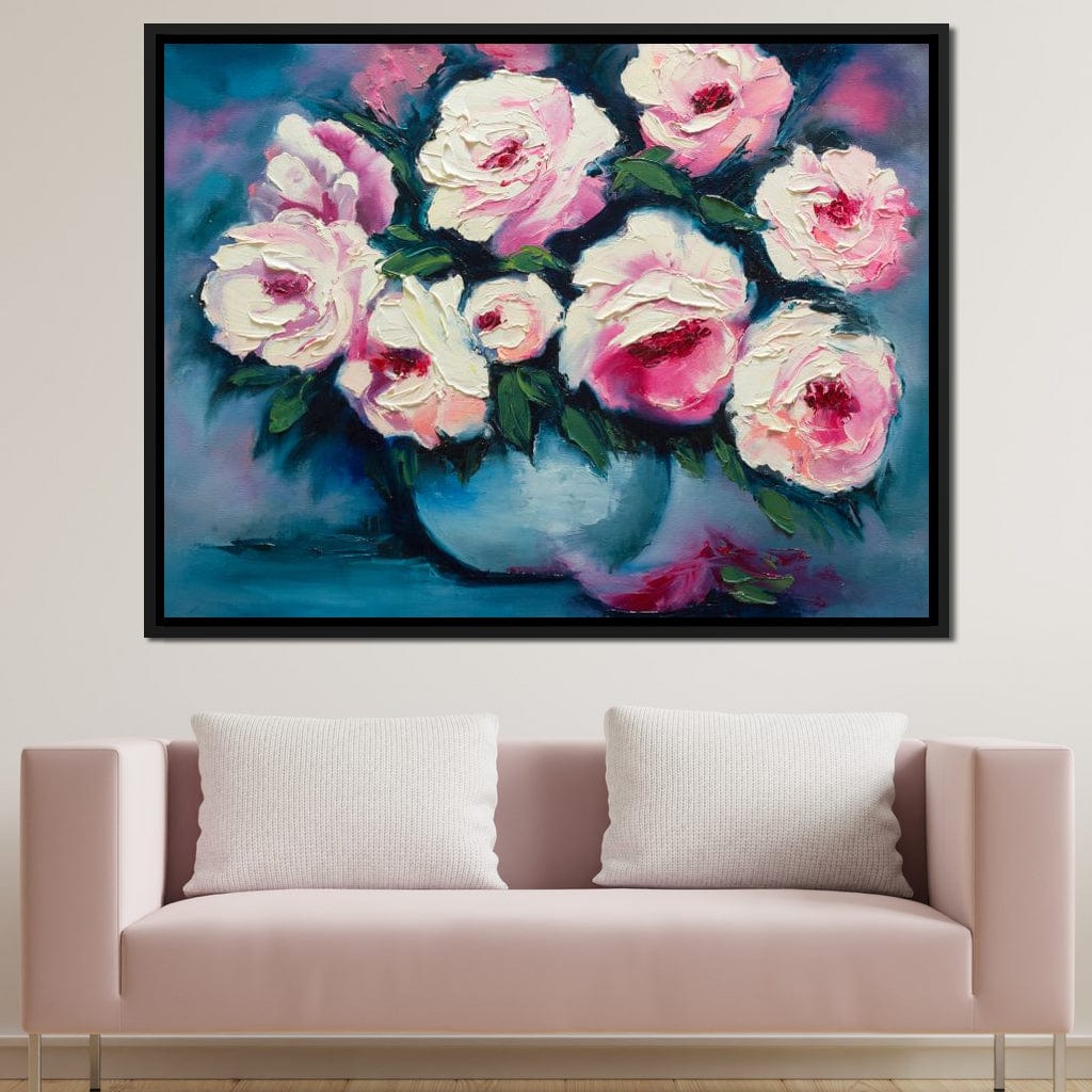 Beautiful Peonies Canvas Wall Art