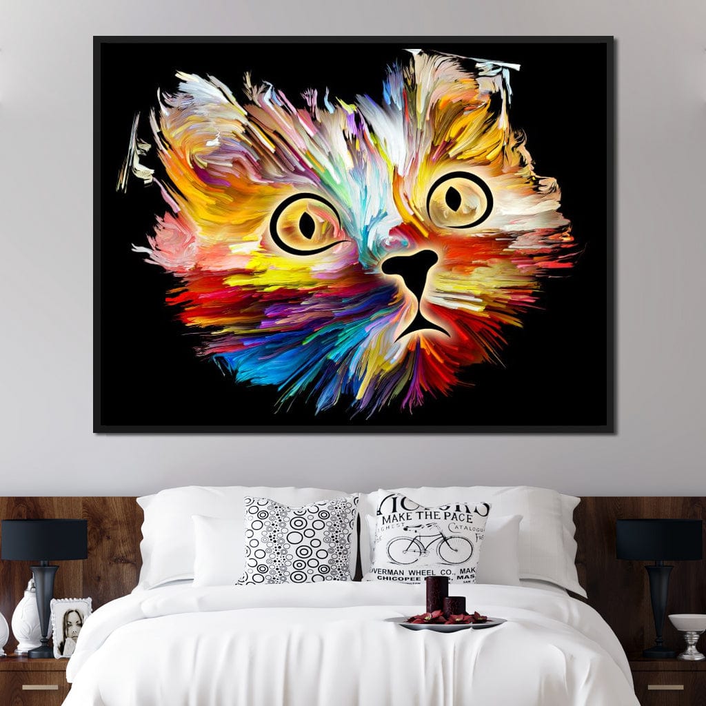 Colorful Cat Canvas Wall Art