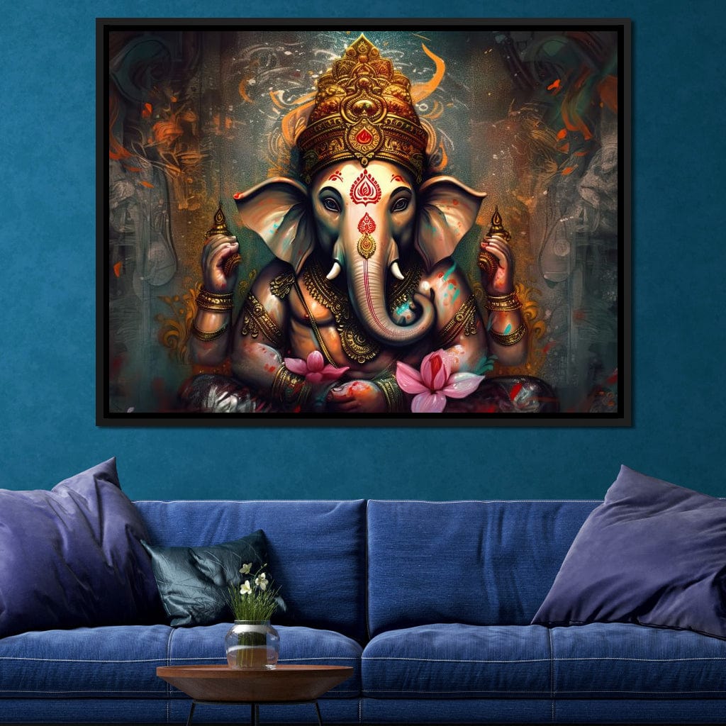 Ganesha's Wealth Canvas Wall Art