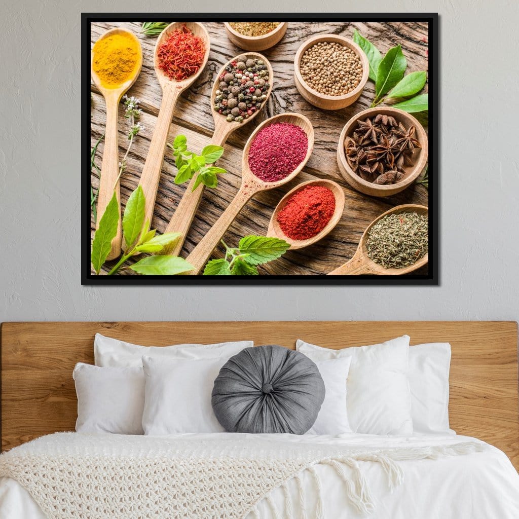 Assortment of Spices Canvas Wall Art