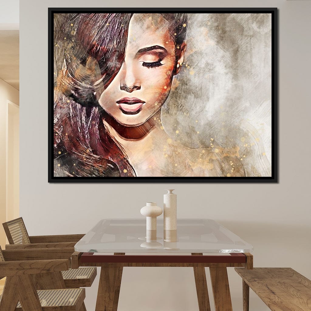 Girl Watercolor 4 - Mateo Canvas Wall Art