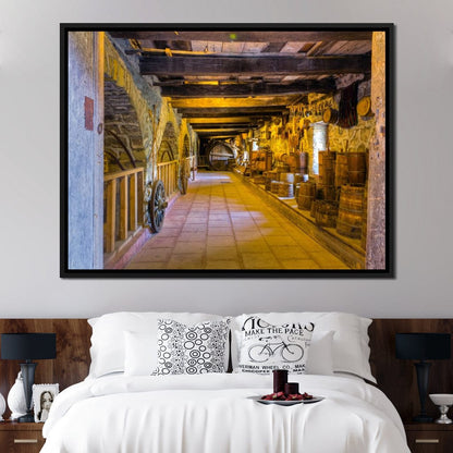 Inside the Old Barn Canvas Wall Art