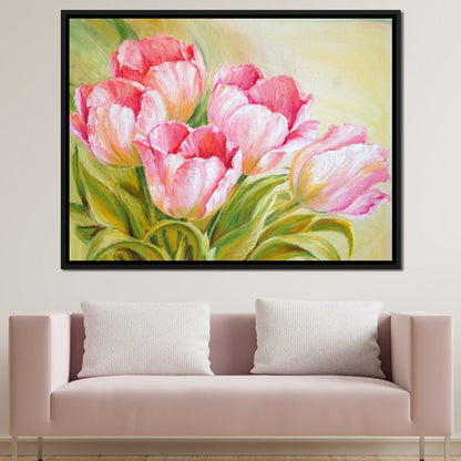 Pink Tulips Canvas Wall Art