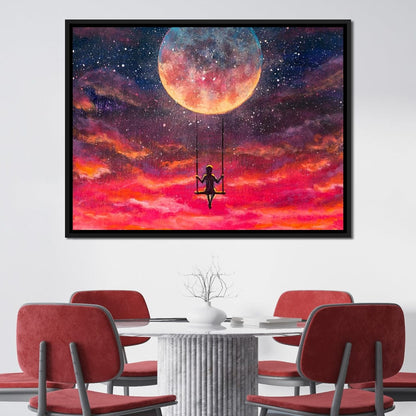 Moon Swing Canvas Wall Art