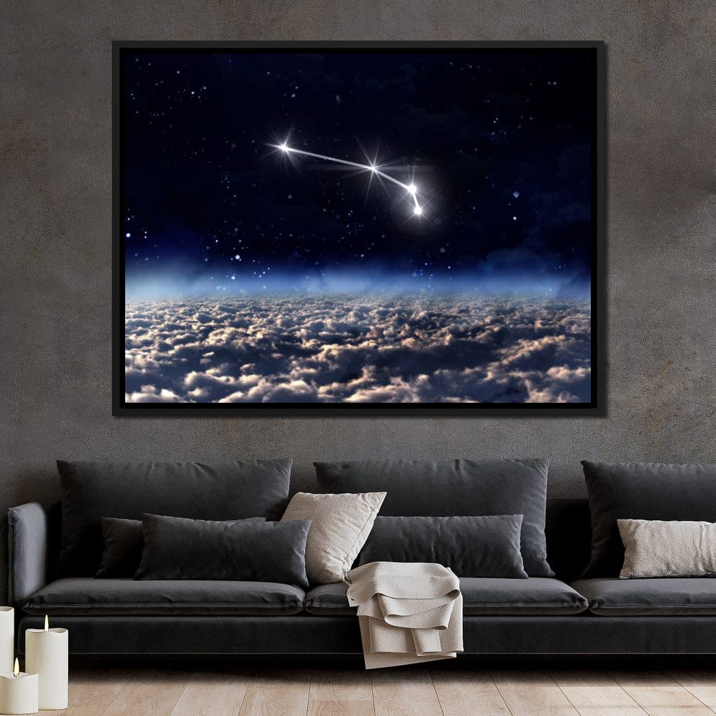 Aries Horoscope Constellation Canvas Wall Art