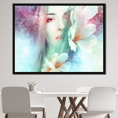 Spring Lady Canvas Wall Art