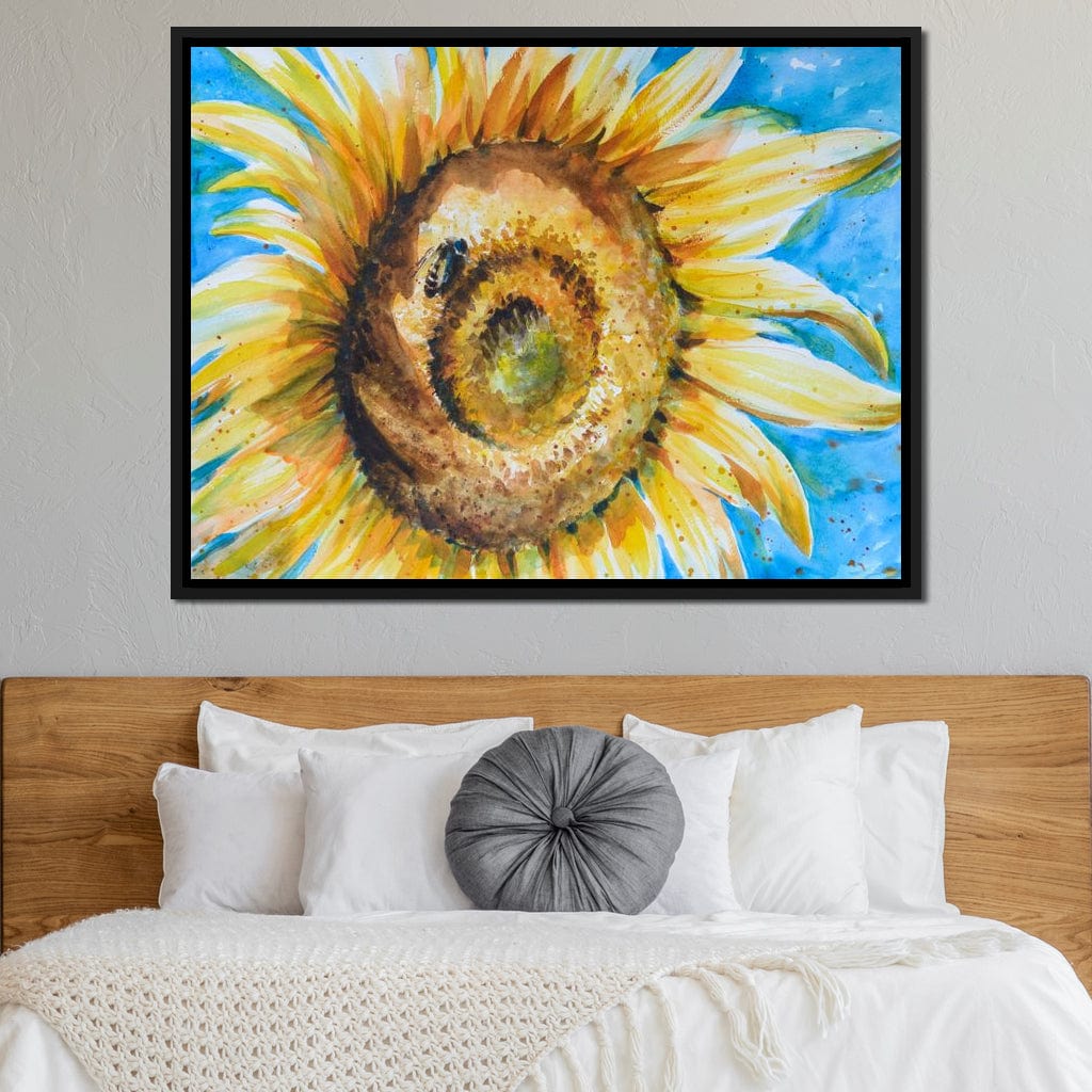 Golden Sunflower Canvas Wall Art