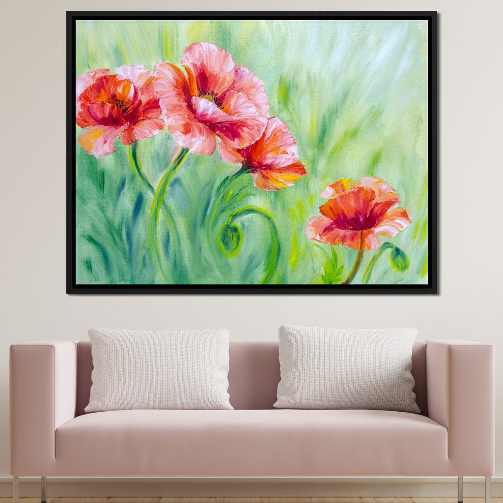 Summer Poppies Canvas Wall Art