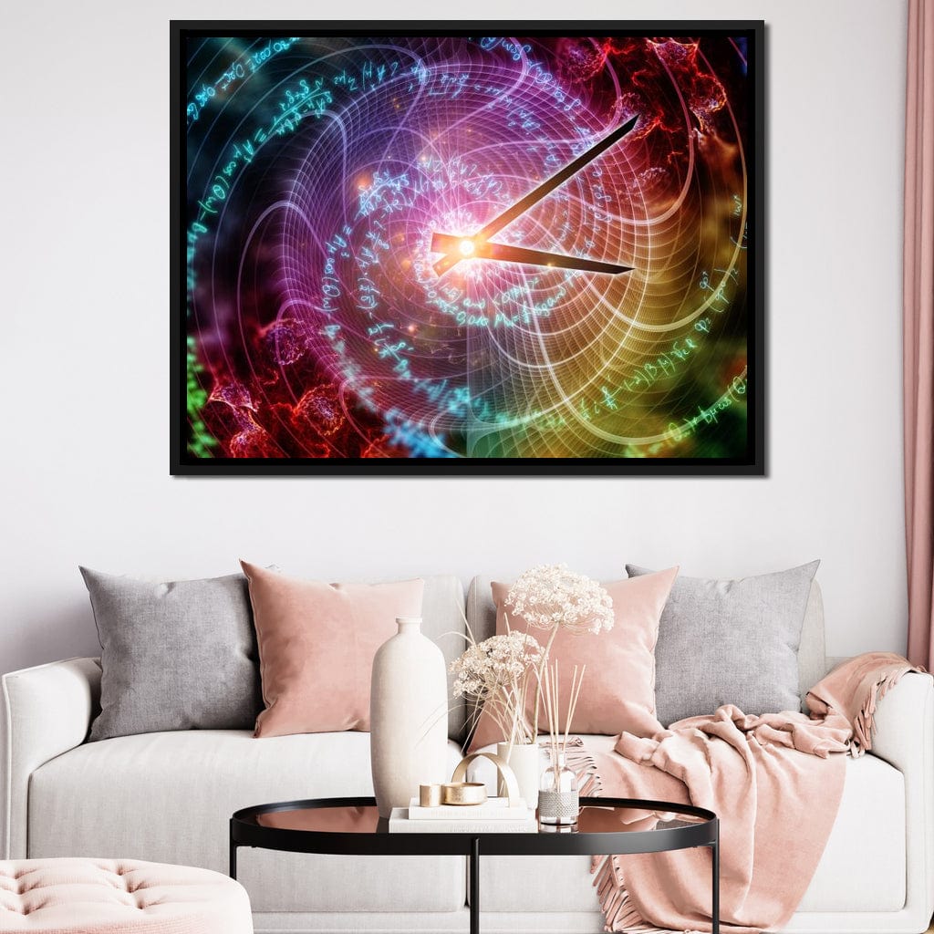 Spacetime Clock Canvas Wall Art