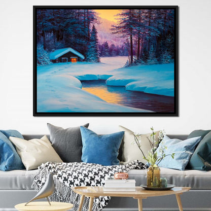 Winter Forest Home Canvas Wall Art