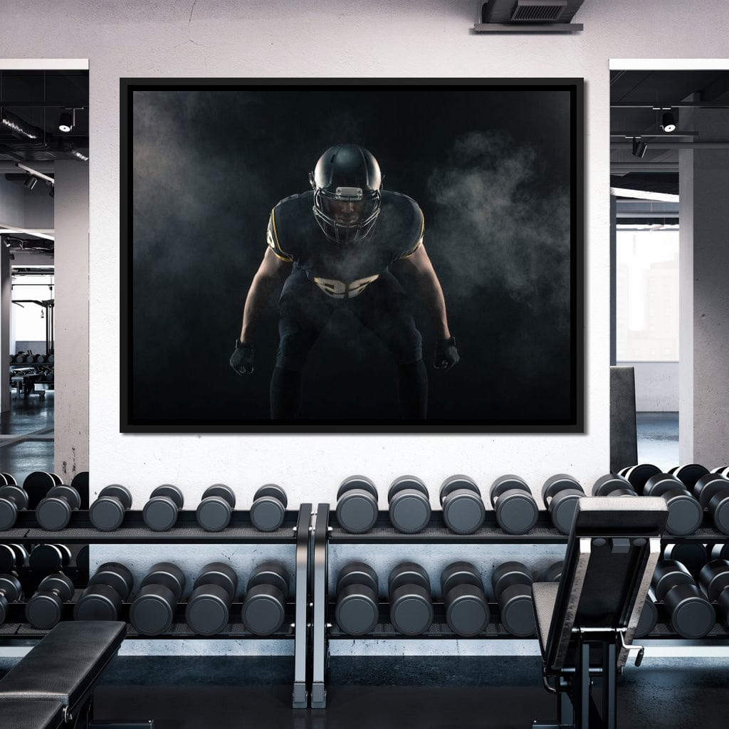 Football Athlete Canvas Wall Art