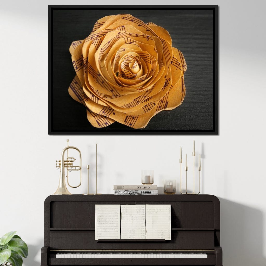 Musical Flower Canvas Wall Art