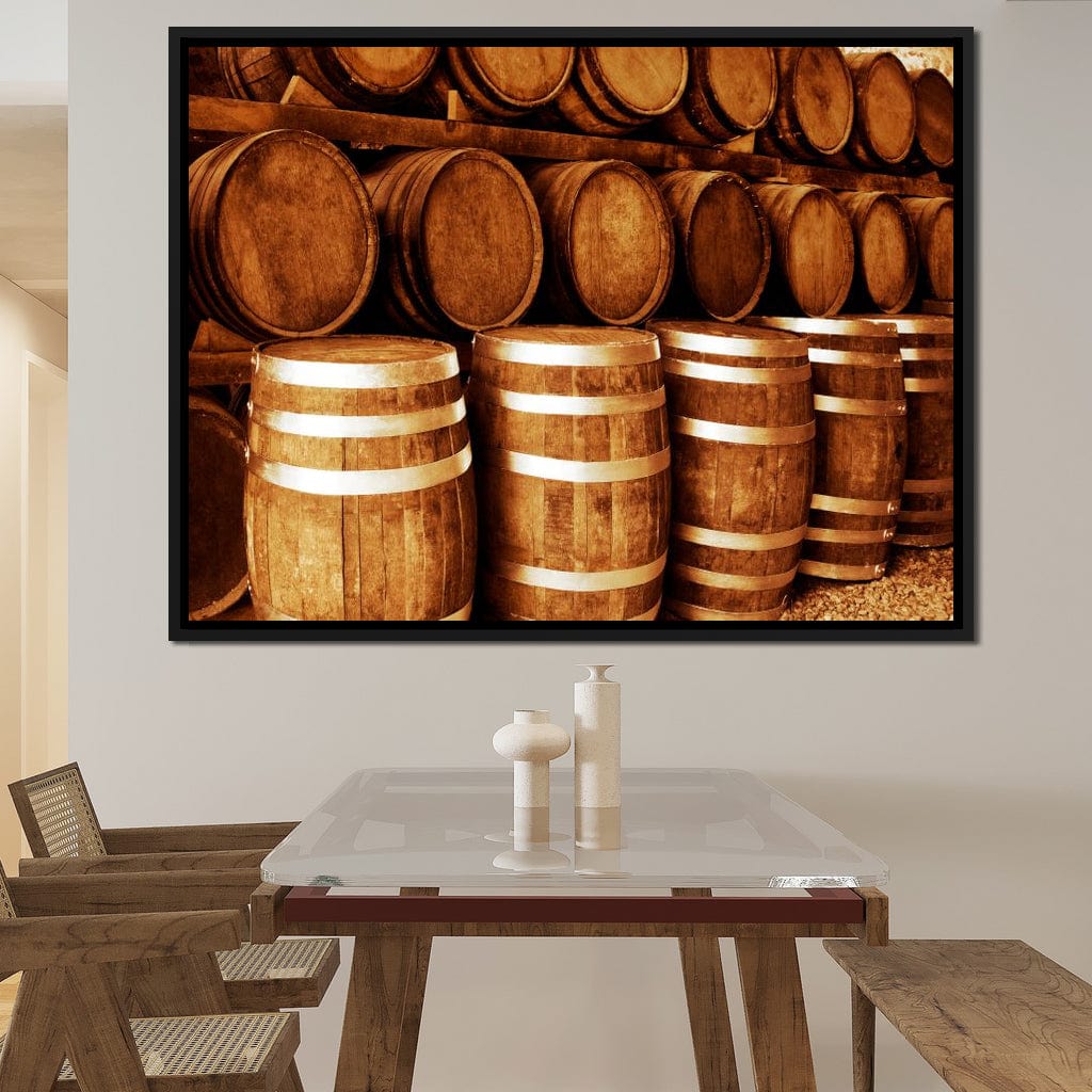 Tequila Barrels Canvas Wall Art