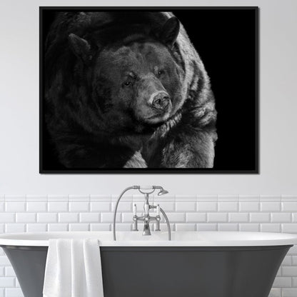 Black and White Bear Canvas Wall Art