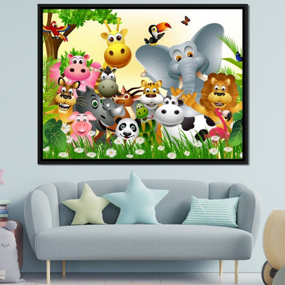 Cute Animals Canvas Wall Art