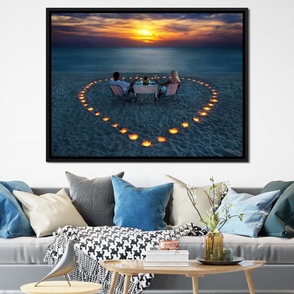 Valentine's Day Dinner Canvas Wall Art