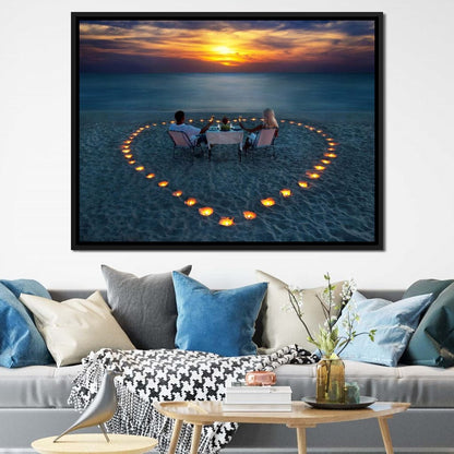 Valentine's Day Dinner Canvas Wall Art