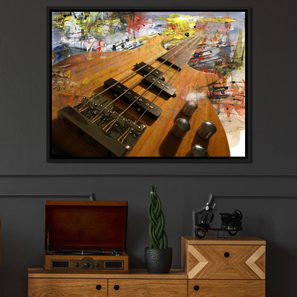 Bass Guitar Canvas Wall Art