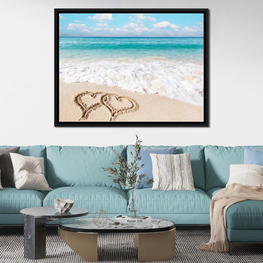 Love Beach Canvas Wall Art
