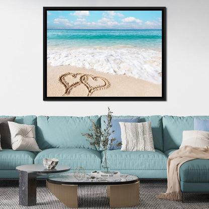 Love Beach Canvas Wall Art