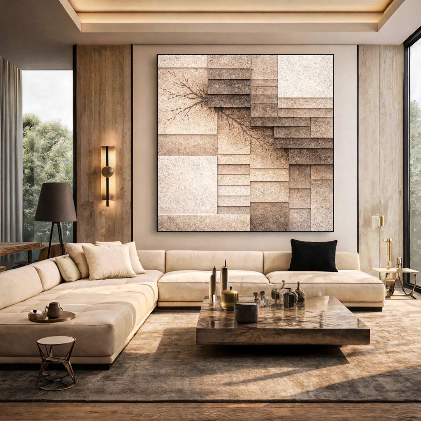 Fractured Earth Layers Wall Art