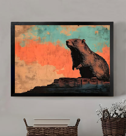 W391 Natural Wood Grain Canvas Decorative Painting – Abstract Art | Ideal for Living Rooms and Offices