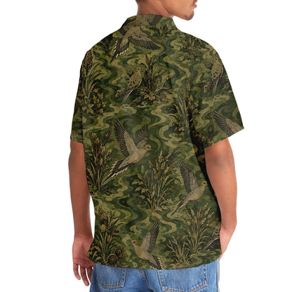Vintage Mourning Dove Camo Hawaiian Shirt