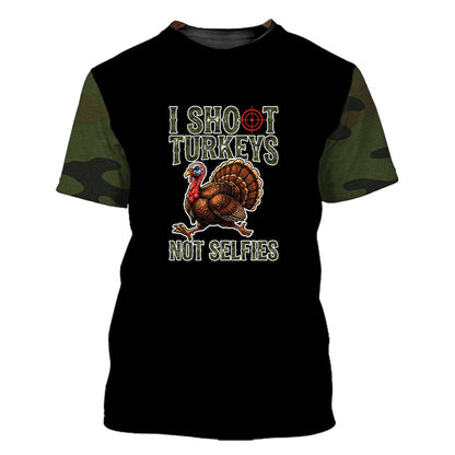 I Shoot Turkeys Not Selfies All Over Print Shirt