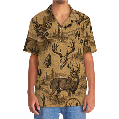 Deer Hunting Vintage Artwork Hawaiian Shirt