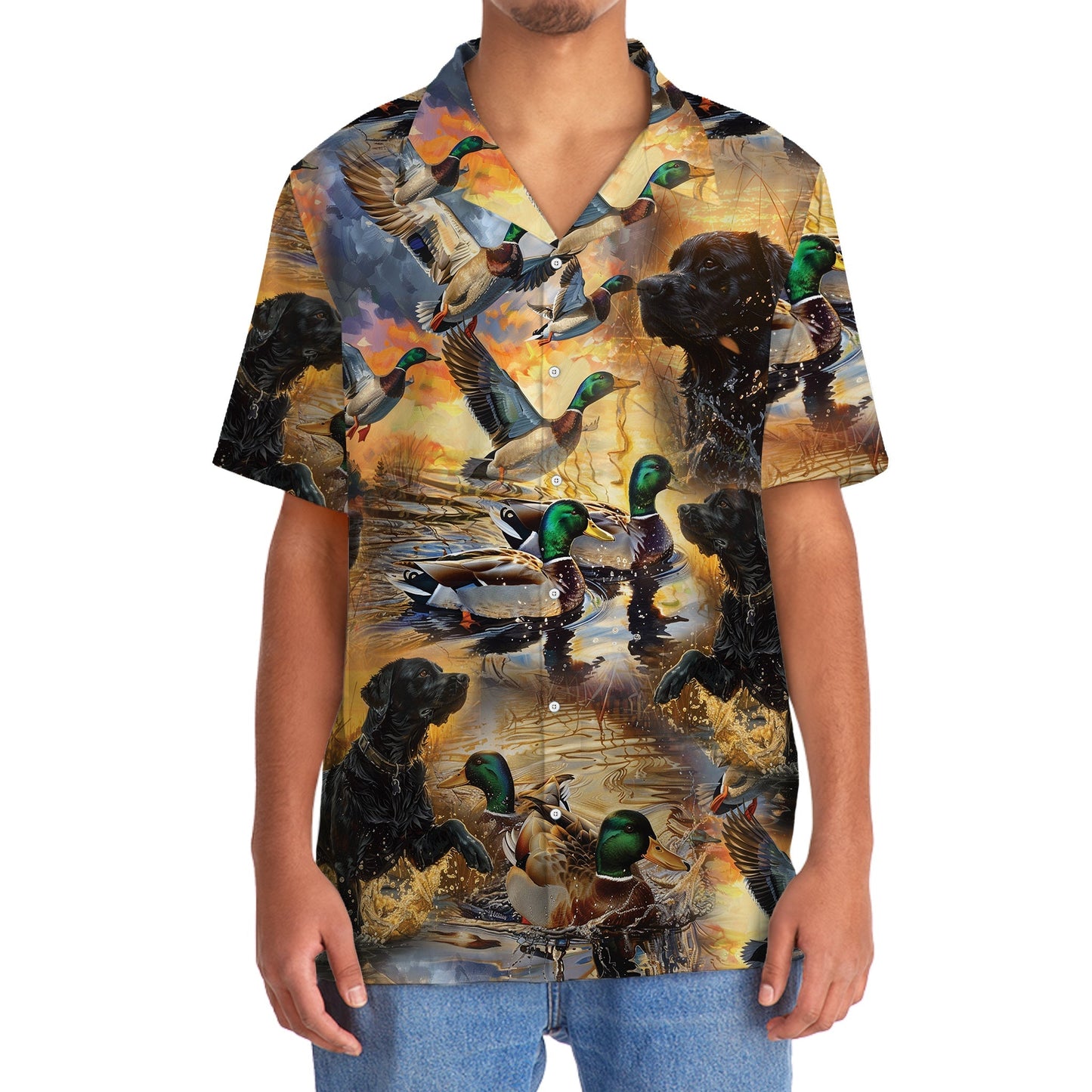 Duck Hunting Labrador Retriever Hawaiian Shirt