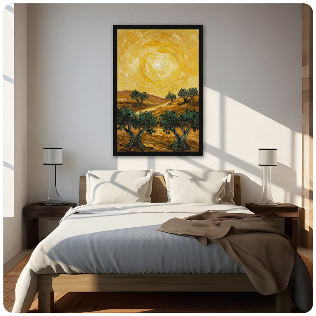 Van Gogh Style Olive Trees Canvas Wall Art