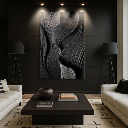 Minimalist Black Monochromatic Wall Art