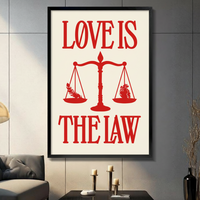 LØVE IS THE LAW Canvas Wall Art – Bold Graphic Print