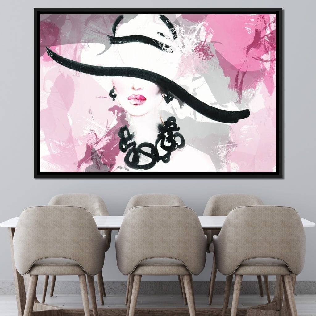 Fashionista Portrait Canvas Wall Art