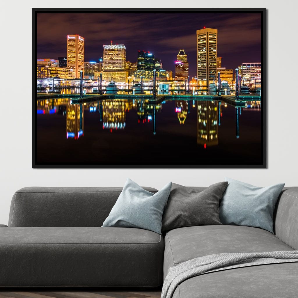 Baltimore Skyline Canvas Wall Art