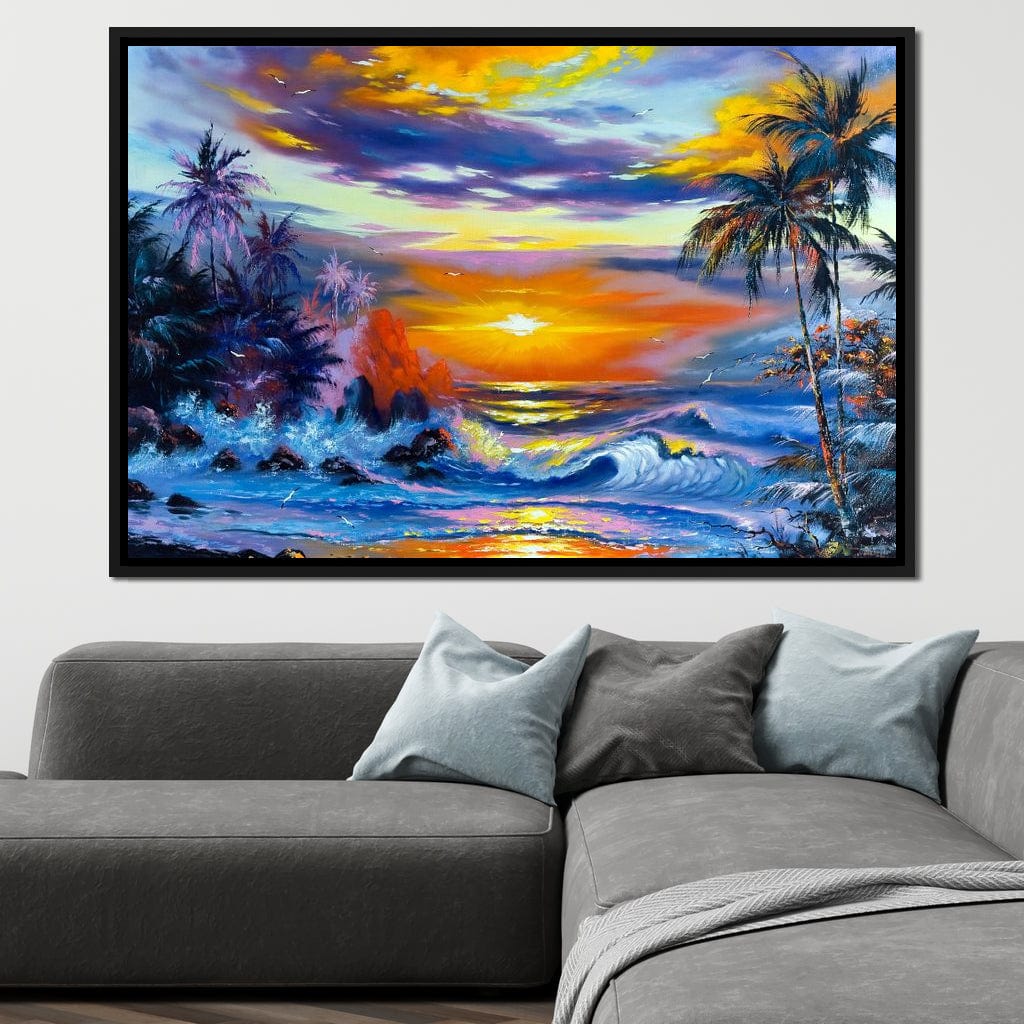 Hawaii Sunset Canvas Wall Art