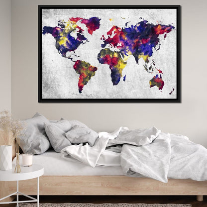 World Map 1 - Mateo Canvas Wall Art