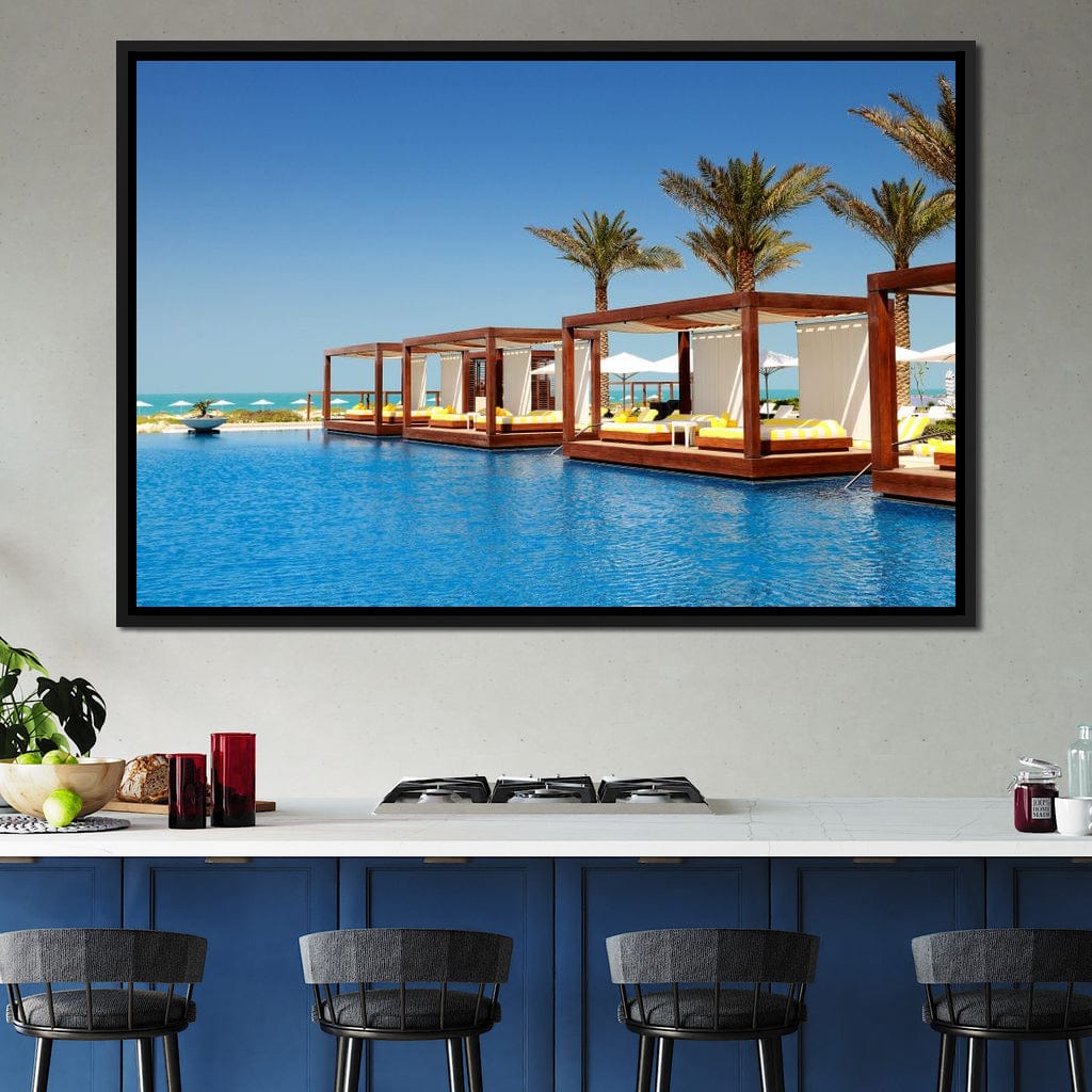 Pool Beds Canvas Wall Art