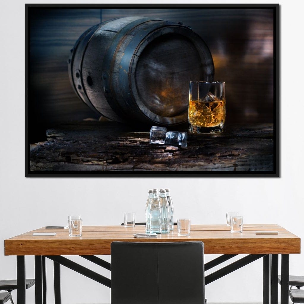 Keg of Whiskey Canvas Wall Art
