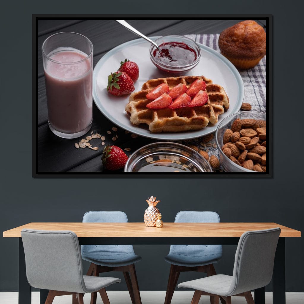Homemade Waffles Canvas Wall Art