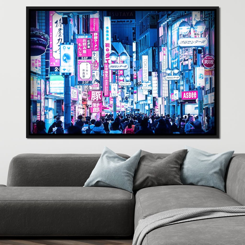 Cyberpunk Street Canvas Wall Art