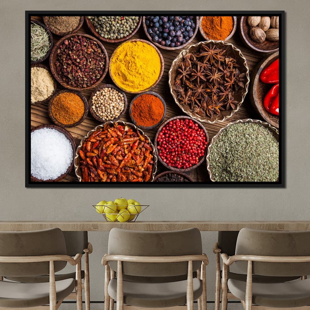 Spices Selection Canvas Wall Art