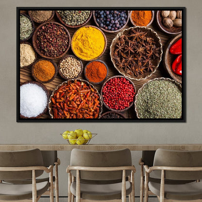 Spices Selection Canvas Wall Art
