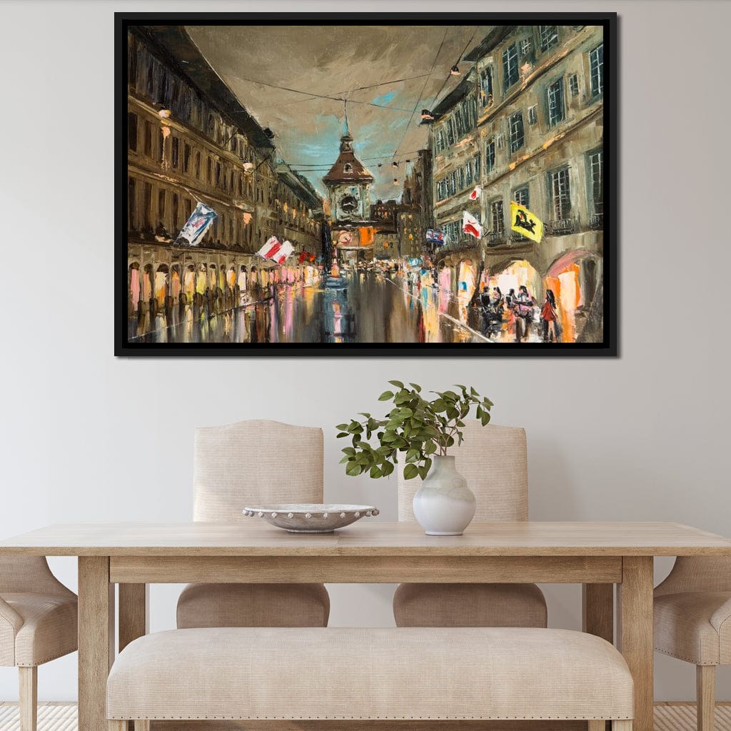European City Canvas Wall Art