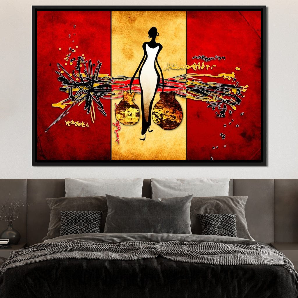 African Silhouette Canvas Wall Art