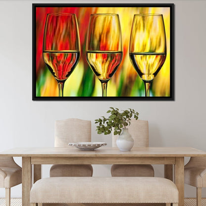 Multicolor Wine Glass Canvas Wall Art