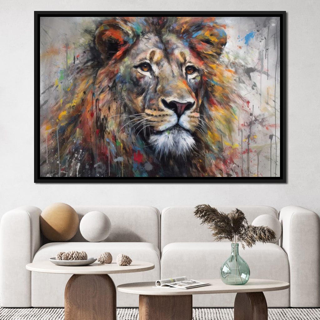 Urban Jungle: Lion Canvas Wall Art