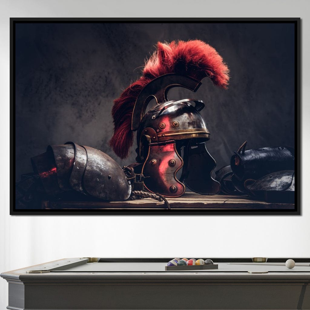 Roman Warrior Helmet Canvas Wall Art