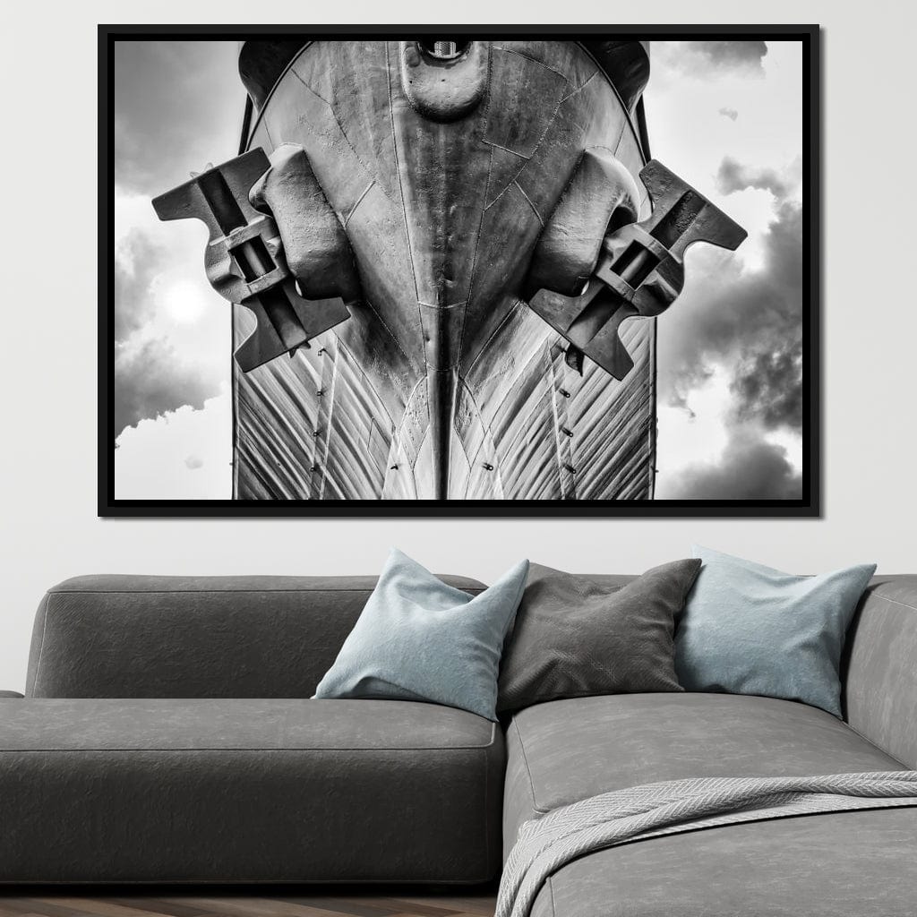 WWII Battleship Canvas Wall Art